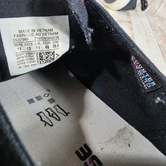 Converse Chuck Taylor All Star Black Canvas Low Top Sneakers Men US 11 EUR 45 - Picture 8 of 8